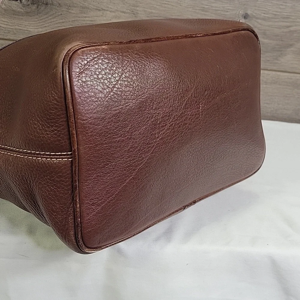 Dooney & Bourke 1975 Brown Leather Hobo Shoulder Bag Tote Purse